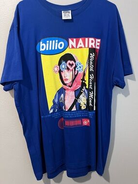 Billionaire Boys Club Royal Blue Graphic Short Sleeve Tee with Multicolor Print